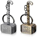 Senon Thor Çekiç Anahtarlık Karakter Anahtarlık Thor Çekici Erkek Çocuklar İçin Hediyelik (Gümüş+Bronz)