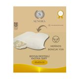 SENORA Boyun Destekli Extra Sert Doğal Boncuk Yün Yastık