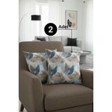 Senpai Chevron Bohem Dekoratif Punch Yastık Kırlent Kılıfı 2 Adet | 45X45 Sonbahar Rüyası Mavi - 45 x 45 cm - Mavi - Lacivert