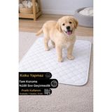 Senpai Petsafe Kapitone Sıvı Geçirmez Yıkanabilir Kedi Köpek Çiş Pedi Pamuklu Ev Içi Eğitim ve Koruyucu Ped - Beyaz