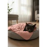 Senpai Wellpet Ultra Konforlu Evcil Hayvan Kedi Köpek Battaniyesi Yüksek Isı Tutuşlu | 100X150CM Pudra - 100 x 120 cm