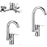 Şenpres Adnoss Emre Banyo Bataryası S-35061+Lavabo Bataryası S-35066+Eviye Bataryası S-35065
