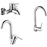 Şenpres Adnoss Judi Banyo Bataryası S-35101+Lavabo Bataryası S-35106+Eviye Bataryası S-35105