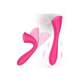 Sens 2 in 1 Otomatik Isıtmalı Klitoris Emişli G-Spot Uyarıcı Vibratör - Bükülebilir, 7 Titreşim Frekansı ve 3 Emiş Gücü, Su Geçirmez, USB Şarjlı, Tıbbi Sınıf Silikon, Kıkırdaklı Bükülebilir Vibratör