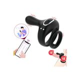 Sens Bluetooth Kontrolü Klitoris Uyarıcı ve Testis Penis Yüzüğü, 3in1 Titreşimli Vibratör, Uzaktan Kontrol, 10 Titreşim Modu,USB Şarjlı, Su Geçirmez, Yumuşak Silikon, Erkekler İçin Performans Artırıcı