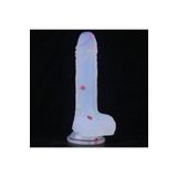 Sens Dildo Renkli Benekli Ultra Yumuşak Şeffaf Realistik Yapay Penis - Birinci Sınıf Silikon, Güçlü Emme Tabanı, Kayış Uyumlu, Vücut Güvenliği, Kolay Temizleme, Solo ve Partnerli Oyunlar İçin İdeal