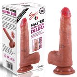 Sens Dustin - Yeni Nesil Ultra Yumuşak Doku, Esnek Yapı, Güçlü Vantuzlu, Strapon Uyumlu, Doğal His ve Görünüm, Kadınlar İçin Realistik Dildo Çift Katmanlı Medikal Silikon Gerçekçi Yapay Penis 18x3.5CM