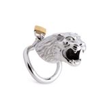 Sens Erotik Shop Metal Penis Kilidi,Sertleşmeyi Kısıtlayıcı,Erkek Bekaret ve Esaret Cihazı,Chastity Cock Cage Device, Küçük Boy Kaplan Görünümlü, Paslanmaz Çelik Penis Esaret Kafesi - Couple Sex Toys