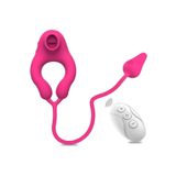 Sens Erotik Shop Usb Şarjlı, Güçlü Titreşimli ve Dil Yalama Hareketli Penis Halkası, Aynı Anda Klitoris Uyarıcı ve Erkek İçin Prostat Masajı, Titreşimli Anal Butt Plug Penis Yüzüğü - Prostate Massager