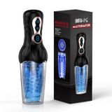 Sens Masterbator Şarjlı 360° Rotasyonlu ve İleri Geri Hareketli Otomatik Mastürbatör, 9 Modlu Güçlü Titreşimli Sessiz Motorlu USB Şarjlı Şeffaf Hazneli Erkeklere Özel Masaj Cihazı Su Geçirmez 27x8 CM