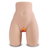 Sens Nicole Isıtmalı Titreşimli 2 İşlevli Anal Vajina Çift Giriş Yarım Vücut Mastürbatör 5.7 KG 39 CM Boy Realistik Manken Erkekler İçin Dolgun Kalça Mastürbatör Ayarlanabilir Pozisyon İskelet Sistem