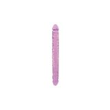 Sens Realistik Dokuda Çift Taraflı Dildo, 34 CM Uzunluğunda, Gerçekçi Yapay Penis, Çift Uçlu, Mor Renk, Damarlı Doku ve Testis Detayları, Şekil Alabilir, Strap-On Kemeri ile Kullanılabilir, Uzun Dildo
