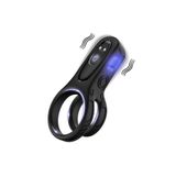Sens Şarjlı Güçlü Titreşimli Klitoris Uyarıcı Testis ve Penis Yüzüğü, Su Geçirmez IPX7, 9 Titreşim Modu, USB Şarjlı, Kablosuz Uzaktan Kumanda, Tıbbi Silikon, 90 DkPil Ömrü, Erkek veya Kadın Kullanımı