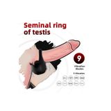 Sens Şarjlı Kablosuz Kumandalı Testis Masaj Vibratörü, Güçlü Titreşimli Penis Yüzüğü, 9 Titreşim Modu, Su Geçirmez, USB Şarjlı, Az Sesli, Tıbbi Silikon, Erkek İçin Kullanım, Eşli ve Bireysel Kullanım