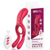 Sens Şarjlı Kablosuz Uzaktan Kumandalı Meme Ucu ve Klitoris Uyarıcı Vibratör Güçlü Titreşimli Çift Motorlu Testis ve Perine Uyarıcı Penis Yüzüğü, Çiftlere Özel, Sessiz, Su Geçirmez, Silikon