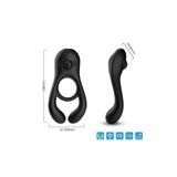 Sens Şarjlı Titreşimli Testis ve Klitoris Uyarıcı Vibratör Penis Yüzüğü, 9 Titreşim Modu, Su Geçirmez IPX7, USB Şarjlı, Tıbbi Sınıf Silikon, 5 Saat Pil Ömürlü Siyah Renkte Vibratörlü PEnis Yüzüğü
