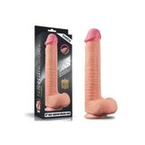 Sens Sex Shop Ultra Yumuşak, Gerçekçi Et Dokulu, Eğilebilir, Bükülebilir Yapı, İçi Sert, Dışı Yumuşak Çift Katmanlı, Güçlü Vantuzlu Anal Vajina Kullanılabilir Büyük Boy Yapay Penis Dev Dildo 31x5.3 CM