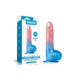 Sens Sex Shop Ultra Yumuşak ve Gerçekçi Dokulu, Mavi ve Pembe Renkte Realistik Jel Dildo - Sabitlenebilir ve Belden Bağlamalı, Kemerli Kullanım İçin Güçlü Vantuzlu Gerçekçi Jel Yapay Penis 20x3.5 CM