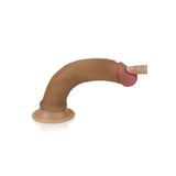Sens Sex Shop Ultra Yumuşak ve Gerçekçi Et Dokulu, Eğilebilir ve Bükülebilir Yapıda, İçi Sert, Dışı Yumuşak Çift Katmanlı, Testissiz Anal Vajina Kullanılabilir Yapay Penis, Realistik Dildo 18x3.4 CM