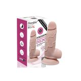 Sens Sex Shop Ultra Yumuşak,Gerçekçi Dokulu,3 Katmanlı,Kıkırdaklı Yapı,Vücudu Takip Eder,Çıkar-Tak Güçlü Vantuzlu,Gerçekçi Kayan Deri,Isı Alışverişi Yapar Kısa Kalın Yapay Penis,Realistik Dildo 16x4CM