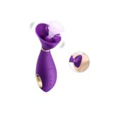 Sens Sex Shop Usb Şarjlı Kolay Tutulabilir Tutma Aparatlı, Aynı Anda Vajina Çevresini ve Klitoris Bölgesi Uyarıcı, Güçlü Titreşimli ve Emiş Güçlü, Tırtıklı Yüzeye Sahip Masaj Vibratör - Wand Sex Toys