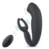 Sens Sex Shop Usb Şarjlı Uzaktan Kumandalı Aşağı Yukarı Hareketli Prostat Masaj Vibratörü - Testis Halkalı ve Perine Uyarıcı, Sessiz, Su Geçirmez Dış Mekanda Giyilebilir 2 in 1 Vibratör - Sex Toys