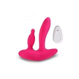 Sens Sex Toys Şarjlı Kablosuz Uzaktan Kumandalı Hijyenik Ped Tasarımlı Külot İçi Giyilebilir, Sessiz ve Su Geçirmez Aynı Anda Anal G Nokta ve Klitoris Uyarıcı 3 in 1 Vibratör-Triple Vibrator