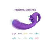 Sens Sex Toys Usb Şarjlı Çok Esnek Aynı Anda G Nokta ve Klitoris Uyarıcı 2 in 1 Vibratör - Tam Uyarım İçin Eğik Yapı Güçlü Titreşimli ve Aşağı Yukarı Dil Hareketli, Kolay Kullanım İçin Tutma Halkalı