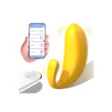 Sens Telefon Kontrollü Şarjlı G Nokta ve Klitoris Uyarıcı 2 in 1 Giyilebilir Mini Vibratör, 9 Titreşim Modu, USB Şarjlı, Su Geçirmez IPX7, Telefon Uygulama Kontrolü, Sarı Renkli Teknolojik Vibratör