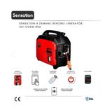 Sensation 12 Volt Dc 4 Zamanlı Jeneratör (1200W 85A) Otomatik Akü Şarj Özellikli (Karavan,tekne) - Kırmızı