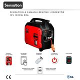 Sensation 24 Volt Dc 4 Zamanlı Jeneratör (1800W 62A) Otomatik Akü Şarj Özellikli (Karavan,Tekne)