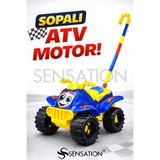 sensatıon Sopalı Atv Motor Kırmızı - Mavi Renk Büyük Tekerlekli 20x13cm Oyuncak