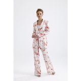 Sense Abiye Takım Elbise Ceket Pantolon Büstiyer 3 Lü Takım Beyaz Oranj Batik Tk34264Tk34264