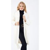 Sense Angela Kadın Yağmurluk 100% Polyester Taş Renkli Kuşaklı Mevsimlik Ürün - 42