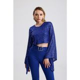 Sense İçi Astarlı Abiye Payet Bluz Saks Blz35014Blz35014