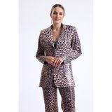 Sense Ici Astarlı Leopar Desenli Abiye Pul Payet Ceket | CKT34264 - Kızıl