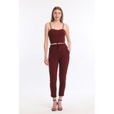 Sense PNT33885 Beli Lastikli Cepli Bağuclu Scuba Krep Pantolon
