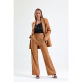 Sense Süs Dikişli Hürrem Kumaş Bol Paça Pantolon | Pnt34239 Camel