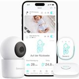 Sense-U Baby Monitor 3-2k Hd Kameralı Akıllı Bebek Telsizi, Hareket ve Sıcaklık Takibi - Yeşil