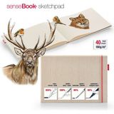 Sensebook Sketchpad Resim Defteri A4 180GR. 40 Yaprak - Karışık-Çok Renkli - standart