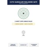 Sensei CCTV Kurulum Malzeme Seti 8 Kamera İçin Cat6 IP Kablolu
