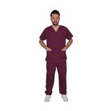 Şensel, Erkek Hastane Takım, V Yaka, Bordo (48E1215) İş Elbisesi