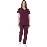 Şensel, Kadın Hastane Takım, V Yaka, Bordo -48E1115- İş Elbisesi - 2XL