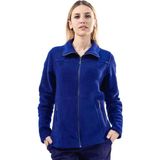 Şensel Kadın Polar Mont Saks Mavi -99E341- Cepli Outdoor - 2XL