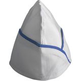 Şensel, Kep, Beyaz, Saks Biyeli -4E793- Aşçı Kepi, İş Kıyafeti - Beyaz - Saks - Standart