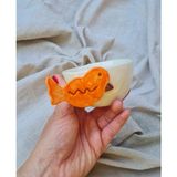 Senseoftouch Kuş Temalı Fincan Mug El Yapımı Seramik - Turuncu - Beyaz