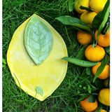 Senseoftouch Limon Sunum Tabak El Yapımı Seramik - Sarı