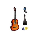 Şenses 4/4 Tamboy Klasik Gitar Seti (Gitar-Akort Cihazı-Kılıf-Pena) - Gün Işığı - Kızıl Günbatımı