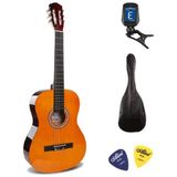 Şenses 4/4 Tamboy Klasik Gitar Seti (Gitar-Akort Cihazı-Kılıf-Pena) - Sarı