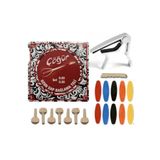 Şenses Müzik Çöğür 0.20 Uzun Sap Bağlama Teli + Kelepçe + Burgu Seti + 10 Adet Tezene + Eşik